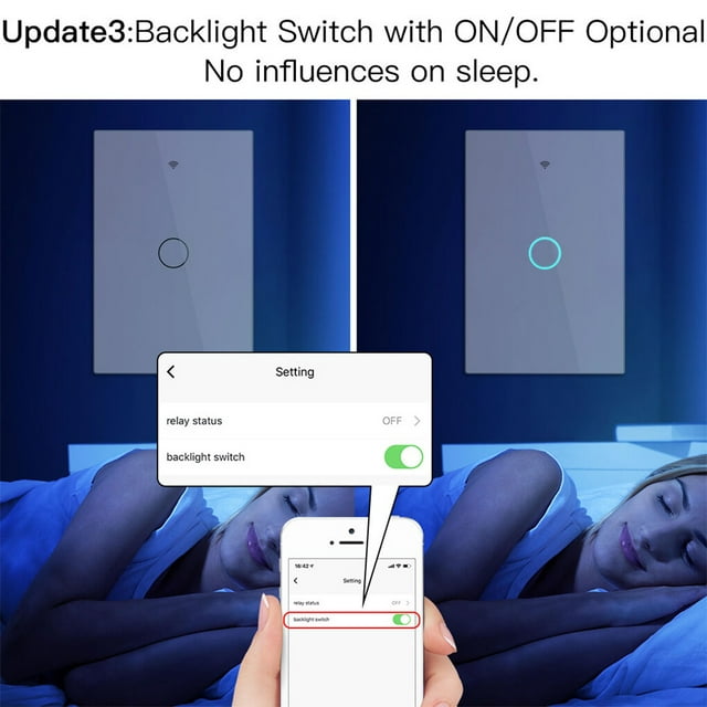 Becaristey Tuya Interrupteur Lumineux Intelligent Horaire Application Télécommande Interrupteurs Chambre Compatible Bluetooth Maison Fournitures Intelligentes US Blanc 3-gang