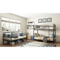 Better Homes & Gardens Anniston Twin Over Twin Bunk Bed and Day Bed