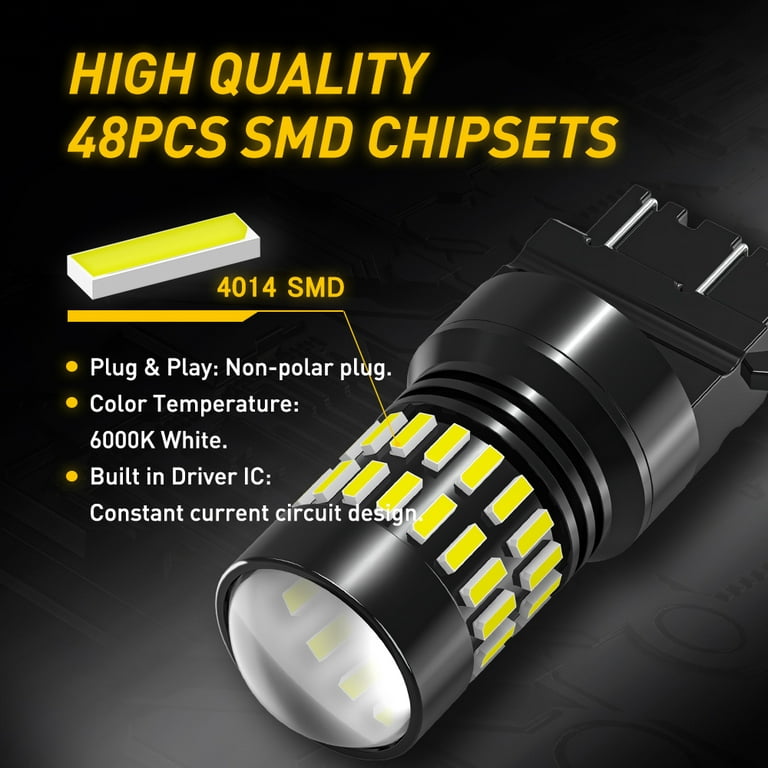 AUXITO 3157 LED Bulb Backup Light Bulb 6000k White, 3156 3056 3057 4157  3047 4057 3457 LED Light Bulbs for Reverse Signal Blinker Tail Parking  Brake Lights 