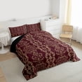thumbnail image 3 of Castle Fairy Teens Hippie Floral Damask Twin Comforter Sets,Luxury Vintage Bedding Set, 3 of 8