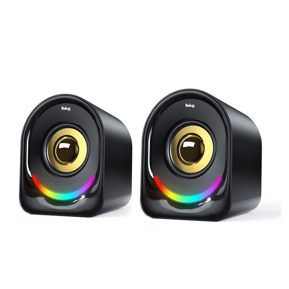 Bocinas Altavoz Para Pc Portátil Y De Escritorio Belug, Negras