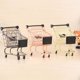 thumbnail image 1 of Crazy Mini Shopping Cart ToyTrolley Basket Makeup Small Things Storage Frame Office Supplies Pen Container heqiyong LED, 1 of 2
