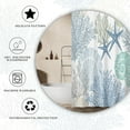 thumbnail image 5 of Extra Long Nautical Coastal Shower Curtain Starfish Seashell Coral Beach Themed Bath Curtain Waterproof Fabric Ocean Shower Curtains for Bathroom with 12 Hooks, 72x84, Blue, 5 of 6