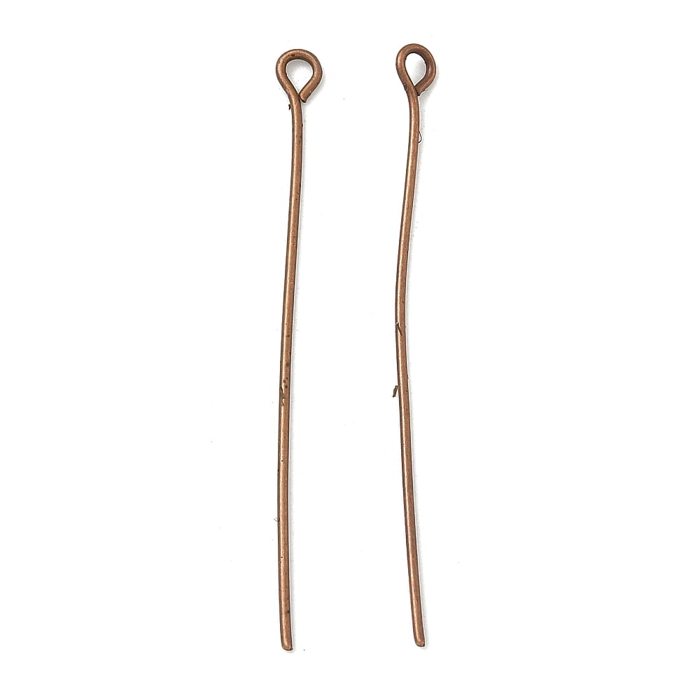 Iron Eye Pin Cadmium Free & Nickel Free & Lead Free Red Copper 45x0.7mm Hole: 2mm about 6000pcs/1000g