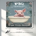 thumbnail image 4 of Pig Decor Funny Bathroom Square Tin Sign Bathtub Decor Pig Accessories Farm Decor Pig Signs Wall Art Poster Retro Poster Bar Home Bathroom Wall Decoration Sign 12x12 Inches, 4 of 6