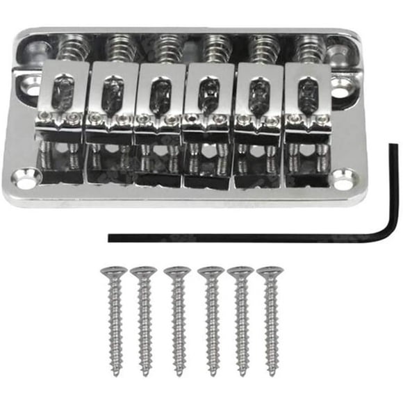 78MM Metal Fixed Hardtail Saddle Bridge Top Load Guitar Tailpiece for 6 String Fender Strat Tele Electric Guitar,