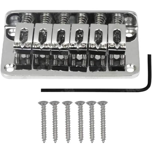 78MM Metal Fixed Hardtail Saddle Bridge Top Load Guitar Tailpiece for 6 String Fender Strat Tele Electric Guitar,