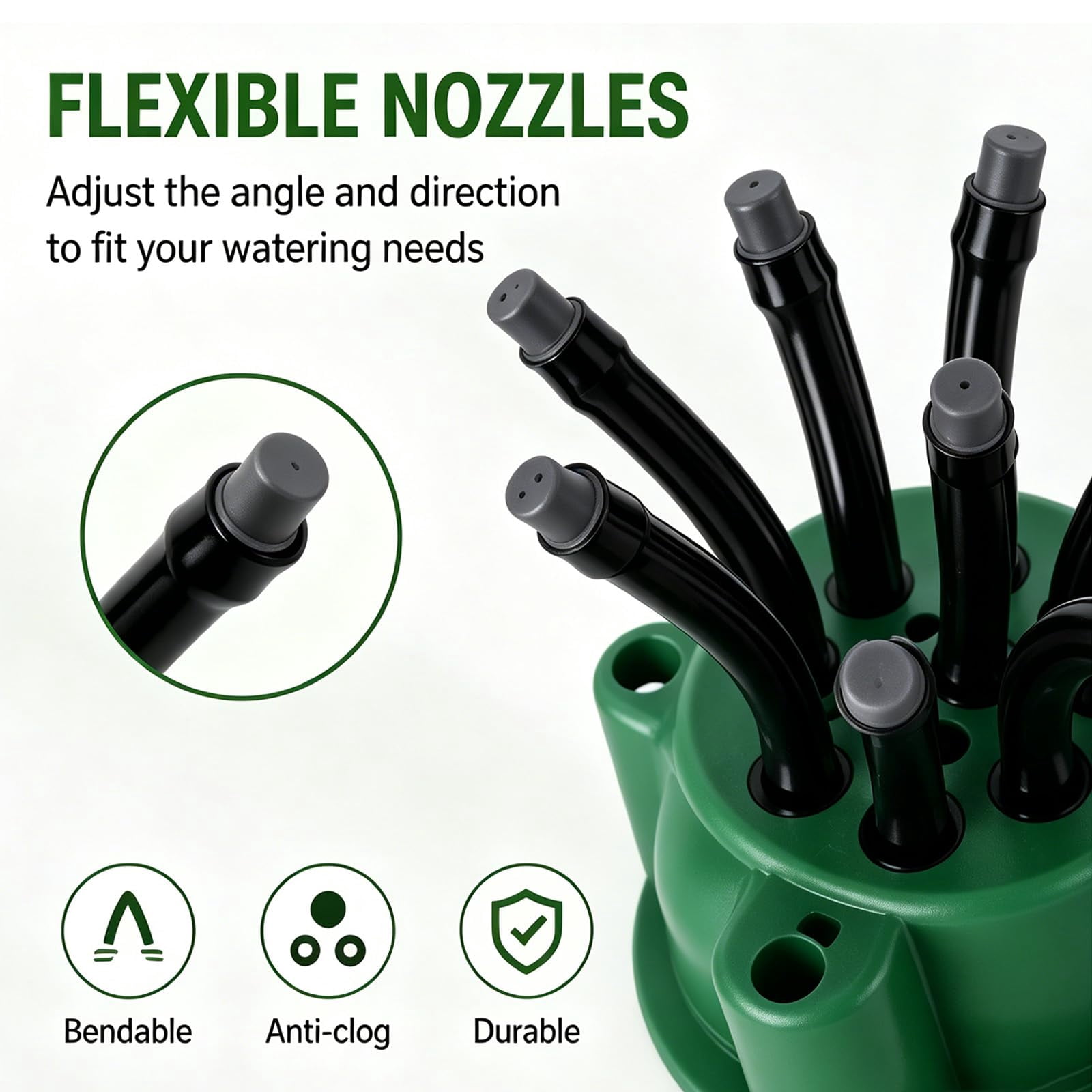 360° Coverage Precision Garden Irrigation Sprinkler, utomatic Rotating Lawn Sprinkler for Yard Large Area, Adjustable Water Saving System with Heavy Duty Spike Base for Grass
