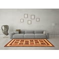 thumbnail image 3 of Ahgly Company Indoor Rectangle Abstract Orange Modern Area Rugs, 6' x 9', 3 of 4