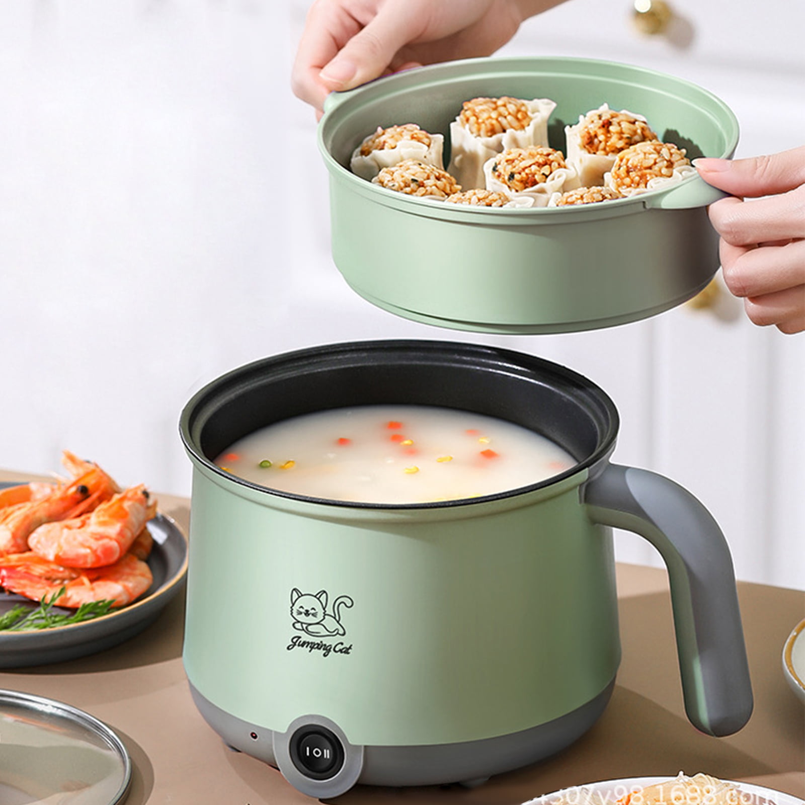 Compact Electric Cooker For Single, Students And Apartments -  Multi-Functional And Easy To Clean