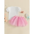 thumbnail image 6 of Miaouyo Baby Girl Birthday Outfit, Short Sleeve Embroidery Number Dog T-shirt with Tulle Skirt Summer Outfit, 6 of 9
