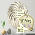 thumbnail image 3 of Designart "Vintage Tranquil Minimalist Tropical Palms I" Palms & Palm Trees Vortex Round Wall Mirror - Floral Oval Printed Decorative Mirror - Multiple Color Options, 3 of 5