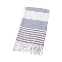 AuroraX Bath Towels Anti-Microbial Large Absorbent Bath Towels Knitted Striped Fringed Turkish Travel,Beach