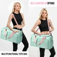 thumbnail image 7 of Gocvo Gym Bag with Shoes Compartment Convenient Gym Tote Bag for Women Dry Wet Separated Weekender Overnight Bags for Travel(Green), 7 of 7