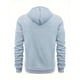 thumbnail image 3 of Sudadera con capucha para hombre, estilo casual, deportivo, de color liso, con cremallera y bolsillo, de manga larga, blusa de poliéster., 3 of 3