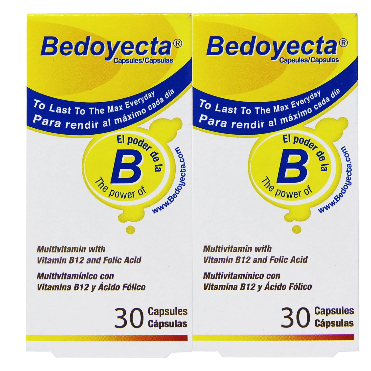 Bedoyecta Multivitamin with B12 and Folic Acid (60 Count)