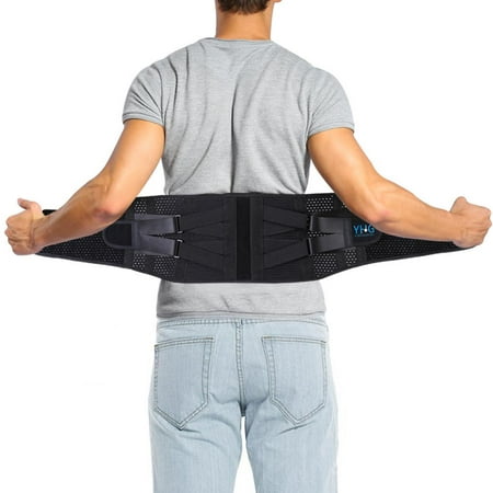 Tbest Adjustable Lumbar Support Belt Lower Back Brace Posture Corrector Waist Wrap for Sciatica Back Pain Relief Postpartum Abdomen Shaping for Heavy Lifting, Workout, Fitness, Women (Best Back Brace For Heavy Lifting)
