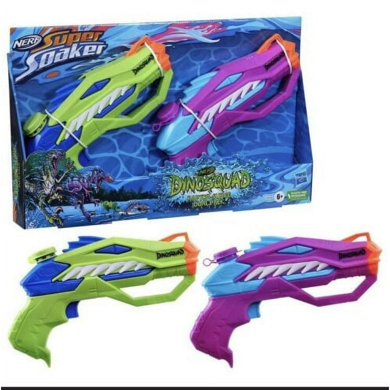 Nerf Super Soaker Dinosquad Raptor Surge Dual Pack Water Blasters