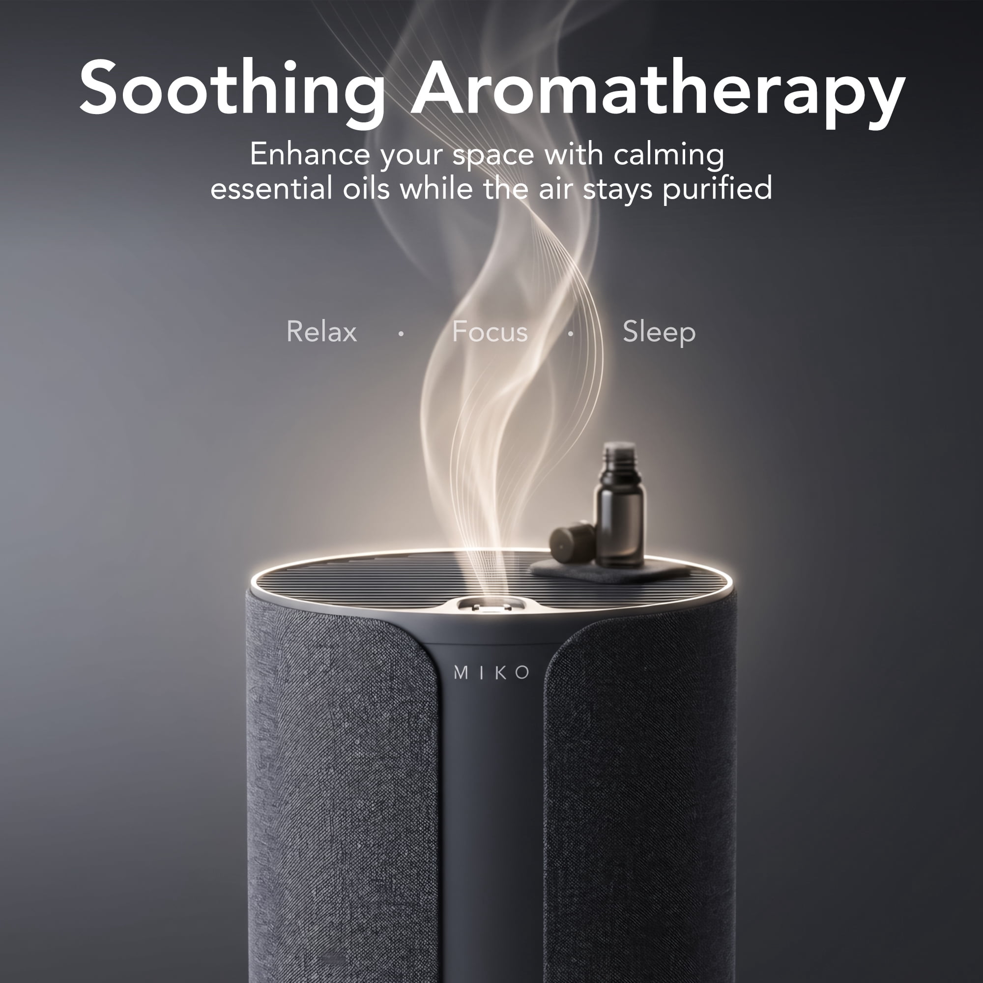 Miko Ibuki 2.0 Air Purifier for Home with App Control, H13 HEPA Filter, Ionizer, Aromatherapy, 5 Fan Speeds, Touch Panel & Timer – Covers Up to 1500 Sq Ft
