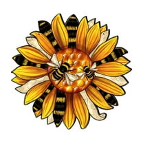ZSBCMY Sunflower Wooden Door Decorations, Festival Plaque for Front Doors and Walls, Durable Hangings for Home, Garden, Office, Perfect Gift for Family and Friends