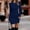 Dark Blue, variant on Gspmoly Summer Dresses, Women Casual Sleeve Solid Waist Round Neck Knitting Hip Wrap Dresses Wedding Dresses for Women Clearance