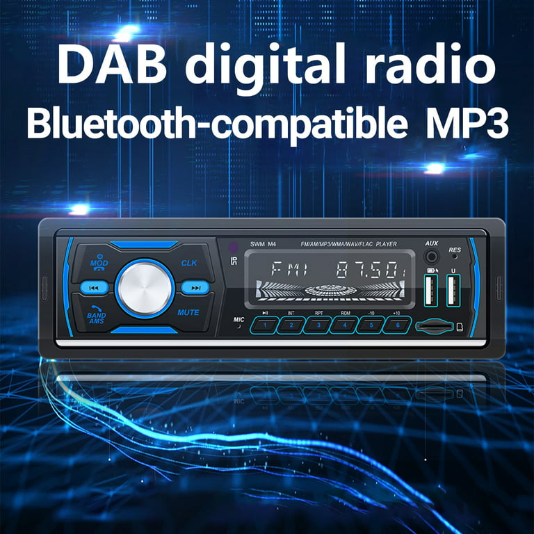 Post gallon Bewijzen Fairnull SWM-M4 Car Radio Player U Disk MP3 Player Colorful Light DAB/DAB+  Digital Signal Stereo Receiver for Automotive - Walmart.com
