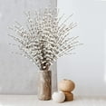 thumbnail image 4 of Nvzi 10 flores artificiales de jazmín de 75 cm de largo, ramo de flores falsas, ramas secas de jazmín artificial (blanco), 4 of 5