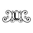 thumbnail image 1 of Village Wrought Iron HP-OD-U Maison Plaque Lettre U, 1 of 2