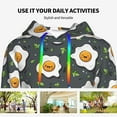 thumbnail image 4 of Sigee Cute Poached Eggs for Women's Pullover Hoodie Sweatshirts Adult Casual Long Sleeve Sweatshirts ,Sizes S-2XL-X-Large, 4 of 7