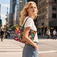thumbnail image 6 of ZUXONGSY Abstract Floral Print Top Handle Bag for Women Practicality Travel Purse Portable Satchel Handbags with Zip Compartments for Work Dating, 6 of 6