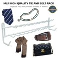 thumbnail image 4 of Huji Wall Mount Tie and Belt Rack Organizer White (3 Pack), 4 of 5