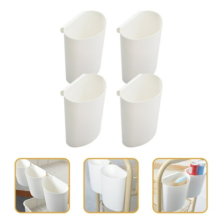 NICEXMAS  4 Pcs Mini Trolley Kitchen Cabinet Storage Car Hanging Cup Holder