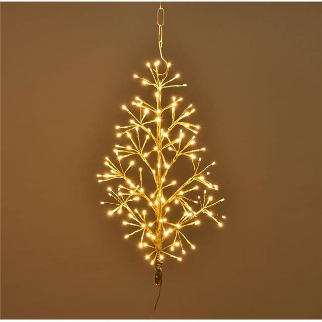 Queens of Christmas WM-TR02-LWW Support Mural pour Arbre à LED de 2 Pi, Or