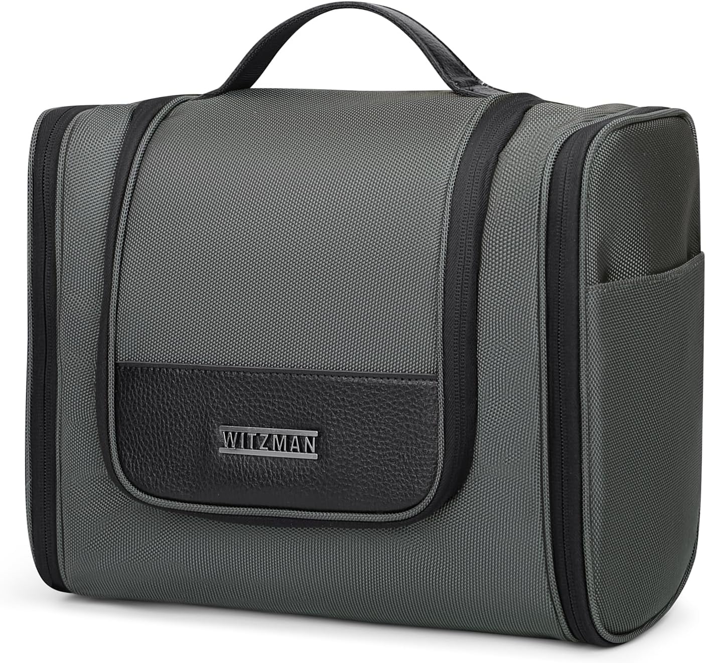 WITZMAN Toiletry Bag for Men Large Hanging Multi-Organization Bathroom Bag Water-Resistant Dopp Kit Shaving Bag Men(B690 Grey)