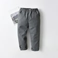 thumbnail image 2 of CYMMPU Boys School Uniform Pants Pull On Elastic Waist Dark Gray 6 Months, 2 of 3