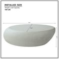 thumbnail image 4 of Kevinplus 43.31''Fiberglass Elliptical Coffee Table for Living Room Vintage Table,Matte Rocks Table front of the Sofa, Irregular Center Table,No Need Assembly, 4 of 9