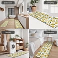 thumbnail image 5 of Yellow Lemon Fruit Slices White Pattern Kitchen Rugs Sets Of 3,Kitchen Runner Rugs Non Skid Washable,Decorative Kitchen Floor Mats for Kitchen,Sink,Laundry,17"x30"+ 17"x47" + 17"x59", 5 of 6