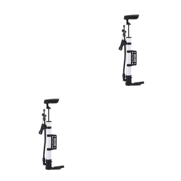 WORGEOUS 2pcs Aluminum Alloy Portable Pump Outdoor Silver Bike Mini Pump Cycling Accessories