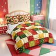 thumbnail image 2 of Manfei Cute Santa Hat 7-Piece King Bedding,Happy Christmas King Bed in a Bag,Xmas Reversible, 2 of 7