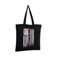 thumbnail image 2 of Awkward Styles Cancer Support Flag Tote Bag Breast Cancer Awareness Canvas Bag Pink Ribbon Shopper Gifts for Cancer Survivor Support Ribbon USA Flag Reusable Cloth Bag Cancer Awareness Gifts, 2 of 5