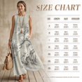 thumbnail image 7 of Tsovthrid Butterfly Magnolia Flower Print Cotton Linen Matching Outfits for Couples, Women's Crewneck Dress or Men's Button Up Shirt for Luau Holiday Party, 3XL, 7 of 7