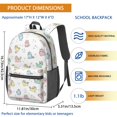 thumbnail image 3 of Unicorn and Cat White Pattern 17" Waterproof Oxford School Backpacks for Teens, S-Shape Padded Straps, for School, Travel, Hiking, Camping, 3 of 5