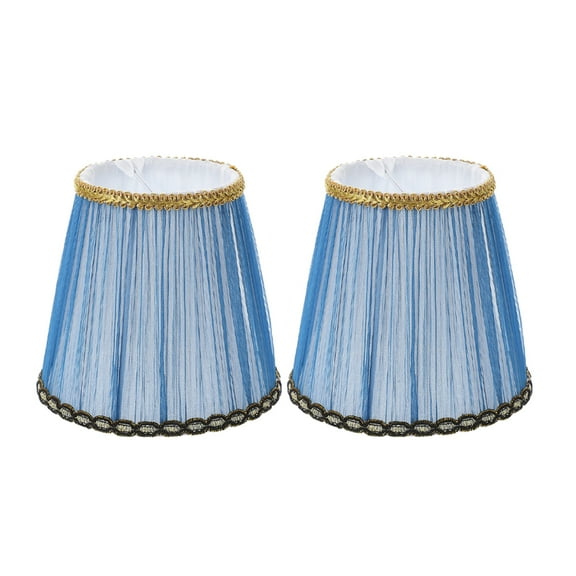 OFFIGAM 2Pcs Blue Fabric Lampshade Replacement Clip on for Table Floor Wall Lamps