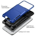 thumbnail image 2 of Armor Case for iPhone 14 Plus, Hidden Card Slot Flip Back Rugged PC Soft TPU Hybrid Heavy Duty Shockproof Cover Military Grade Lens Protection Anti-Impact Non-Slip Dual Layers Case,Blue, 2 of 6