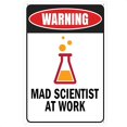 thumbnail image 1 of Mad Scientist Decoración de pared para el hogar – Decoraciones de científicos locos Regalos de ciencia de aluminio – Letrero de laboratorio Decoración de metal de estaño Accesorios de científicos loco, 1 of 1