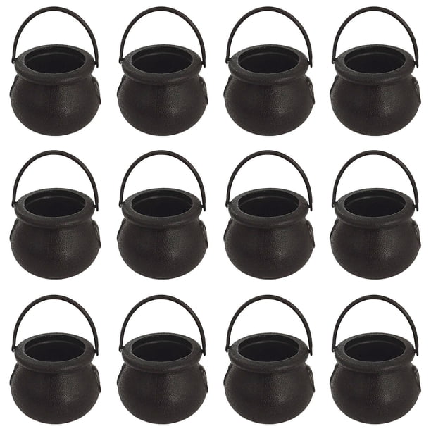 12 pcs 12 unids/set calderos de caldero Goody Pot Halloween negro YONGSHENG