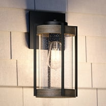 Luxury Farmhouse Wall Sconce, 14.5H x 7.375W, with Modern Farmhouse Style, Midnight Black, UHP1351 by Urban Ambiance