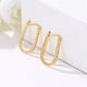 thumbnail image 2 of Pendientes de aro brillantes colgantes redondos grandes de aleación de joyería de moda para mujer (dorados), 2 of 6
