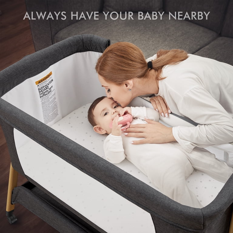 Angelbliss, Baby Bassinet, 3-in-1 Bedside Sleeper and Rocking Crib
