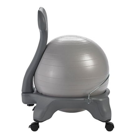 Gaiam Classic Gym Yoga Exercise Fitness Balance Ball Office Desk Chair, Gray